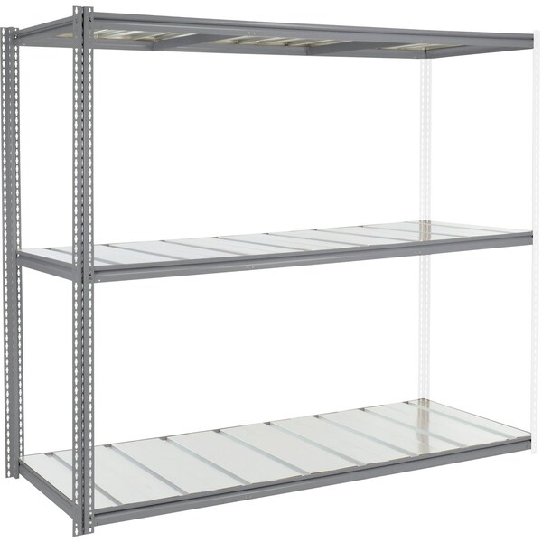 Global Industrial High Capacity Add-On Rack 96x36x60 Levels Steel Deck 800lb Per Level GRY 581056GY - main